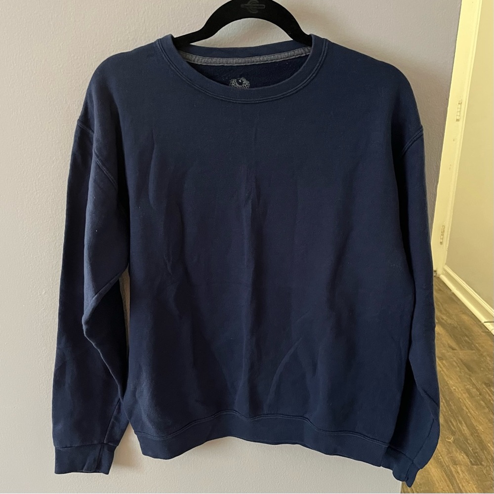 Navy Blue Crewneck Sweatshirt